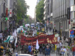 Bunter Demonstrationszug durch Brüssel